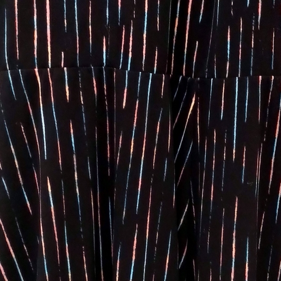 Torrid Black & Neon Keyhole Pinstripe Racerback Skater Dress Size 2X NWT - Picture 5 of 8